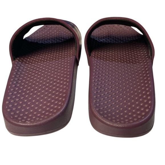 Women’s Victoria’s Secret Pink Single Strap Slide Script Logo Burgundy - Picture 6 of 8